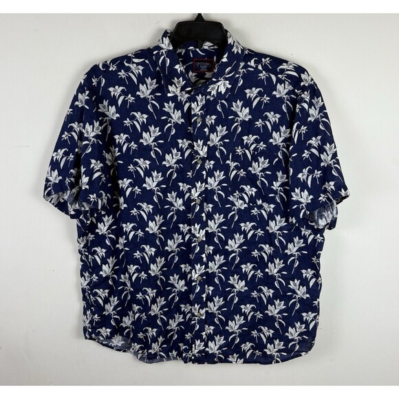 Men’s Untuck It Button Down Shirt / Short Sleeve / Floral Print / Size XL - Picture 1 of 4